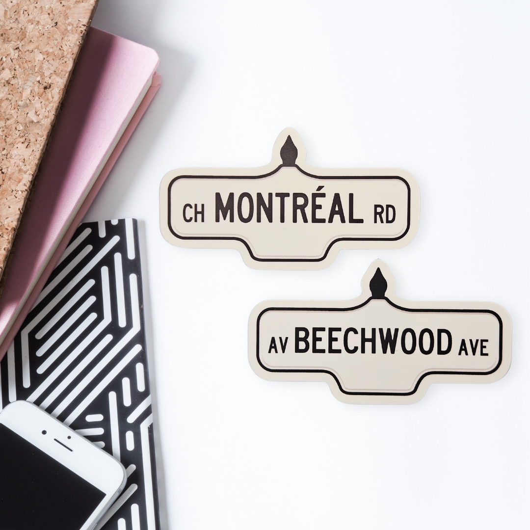 Vanier Street Name Stickers (Montreal Rd and Beechwood Ave)